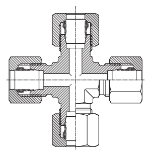 F-LINE DIN 2353 union crosses